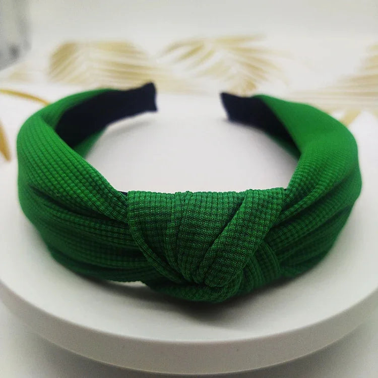 Băng đô tóc rộng 5cm màu trơn ép