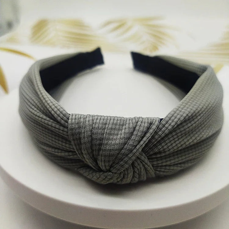 Băng đô tóc rộng 5cm màu trơn ép