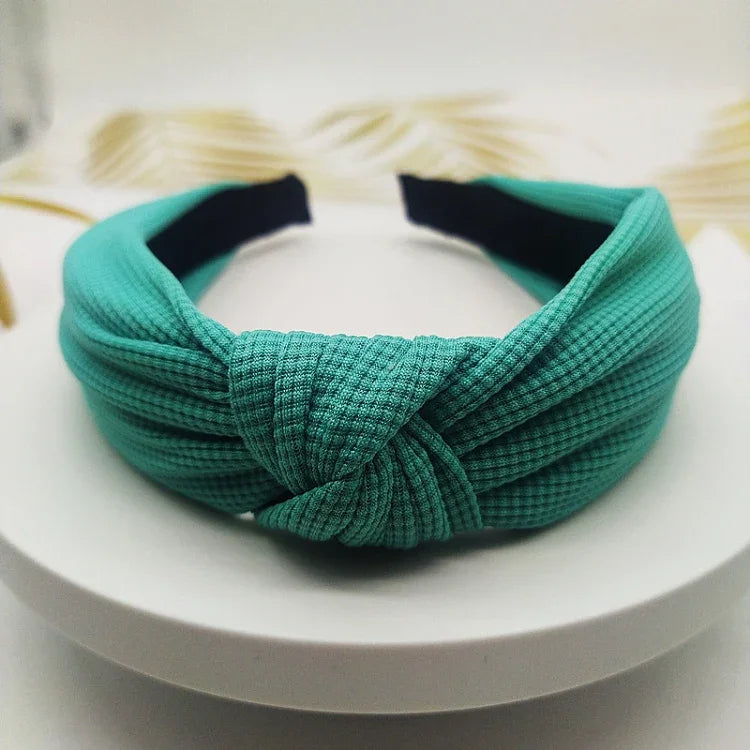 Băng đô tóc rộng 5cm màu trơn ép