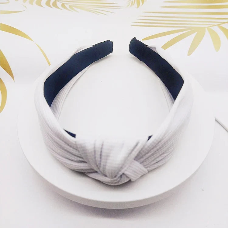 Băng đô tóc rộng 5cm màu trơn ép