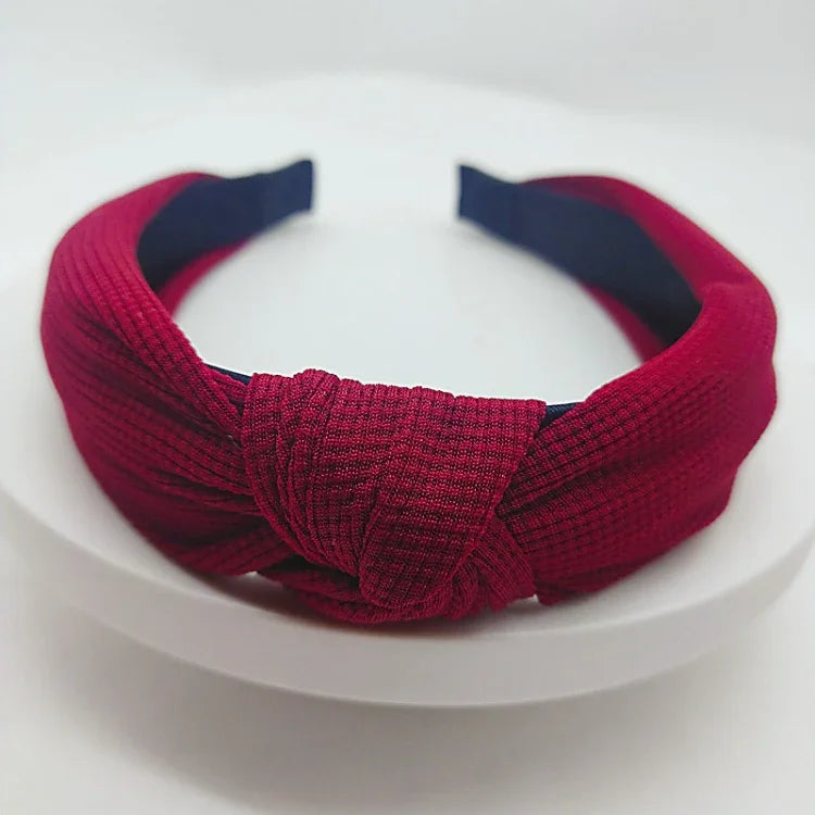 Băng đô tóc rộng 5cm màu trơn ép