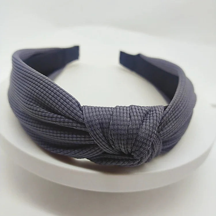 Băng đô tóc rộng 5cm màu trơn ép