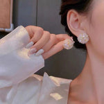 2 đôi bông tai đính hoa vòm pha lê thanh lịch