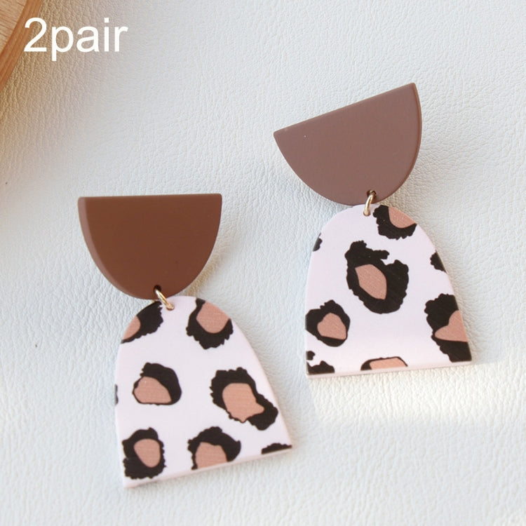 2 đôi bông tai sơn kết cấu đất sét acrylic