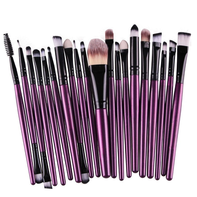 Bộ cọ trang điểm 20 chiếc cán gỗ, dụng cụ làm đẹp, màu cà phê, vàng+đen, đen+trắng, đen toàn bộ, đen+cà phê, nâu+trắng, vàng+hồng, nâu+xanh lá, nâu+hồng, nâu+đen, vàng+trắng, vàng+xanh lá, đen+xanh lá, đen+hồng, nâu+tím