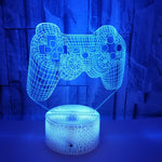 Tay cầm game 3D đèn LED màu sắc ba chiều, Đế đen cảm ứng, Đế nứt cảm ứng, Đế đen cảm ứng + điều khiển từ xa, Đế nứt cảm ứng + điều khiển từ xa