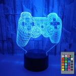 Tay cầm game 3D đèn LED màu sắc ba chiều, Đế đen cảm ứng, Đế nứt cảm ứng, Đế đen cảm ứng + điều khiển từ xa, Đế nứt cảm ứng + điều khiển từ xa