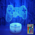 Tay cầm game 3D đèn LED màu sắc ba chiều, Đế đen cảm ứng, Đế nứt cảm ứng, Đế đen cảm ứng + điều khiển từ xa, Đế nứt cảm ứng + điều khiển từ xa