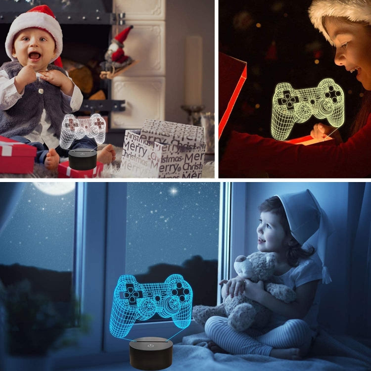 Tay cầm game 3D đèn LED màu sắc ba chiều, Đế đen cảm ứng, Đế nứt cảm ứng, Đế đen cảm ứng + điều khiển từ xa, Đế nứt cảm ứng + điều khiển từ xa