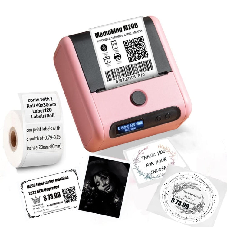 Máy in nhãn nhiệt Bluetooth cầm tay Phomemo M200 cho mã QR, M200