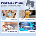 Máy in nhãn nhiệt Bluetooth cầm tay Phomemo M200 cho mã QR, M200