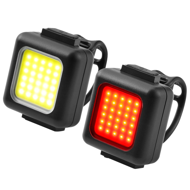 Đèn xe đạp mini COB, đèn xe đạp leo núi sạc USB chống nước MTB, đèn pha trắng, đèn hậu đỏ, đèn pha trắng + đèn hậu đỏ