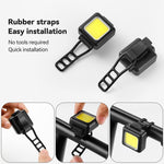 Đèn xe đạp mini COB, đèn xe đạp leo núi sạc USB chống nước MTB, đèn pha trắng, đèn hậu đỏ, đèn pha trắng + đèn hậu đỏ