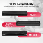 Giấy in nhiệt 200 tờ cho Phomemo M08F, tương thích với MR.IN Brother Pocket Jet / MT800, giấy nhiệt A4, giấy nhiệt gấp A4, giấy nhiệt Letter, giấy nhiệt gấp Letter