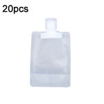 Bộ 20 túi đựng kem dưỡng, dầu gội có thể nạp lại, túi bóp rỗng du lịch, 30ml, 50ml, 100ml