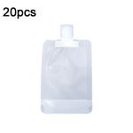 Bộ 20 túi đựng kem dưỡng, dầu gội có thể nạp lại, túi bóp rỗng du lịch, 30ml, 50ml, 100ml