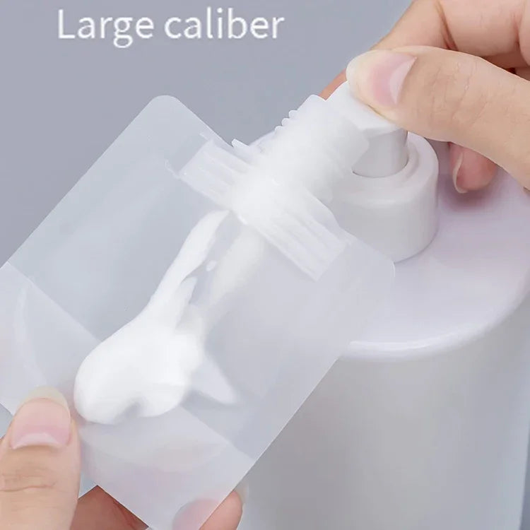 Bộ 20 túi đựng kem dưỡng, dầu gội có thể nạp lại, túi bóp rỗng du lịch, 30ml, 50ml, 100ml