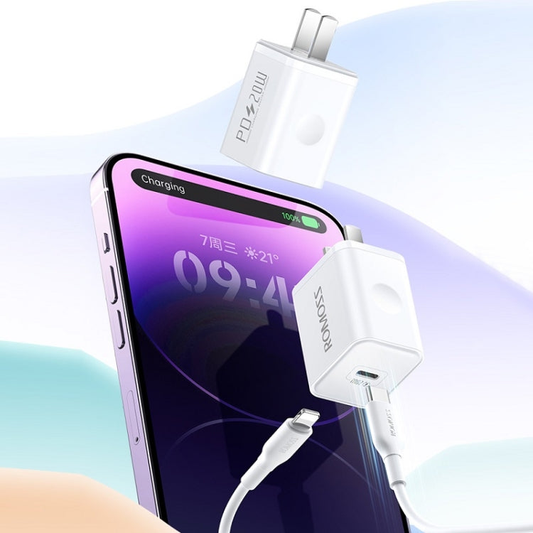 Bộ sạc nhanh ROMOSS PD20W cho Apple/Huawei và Xiaomi, phích cắm CN, cổng đơn