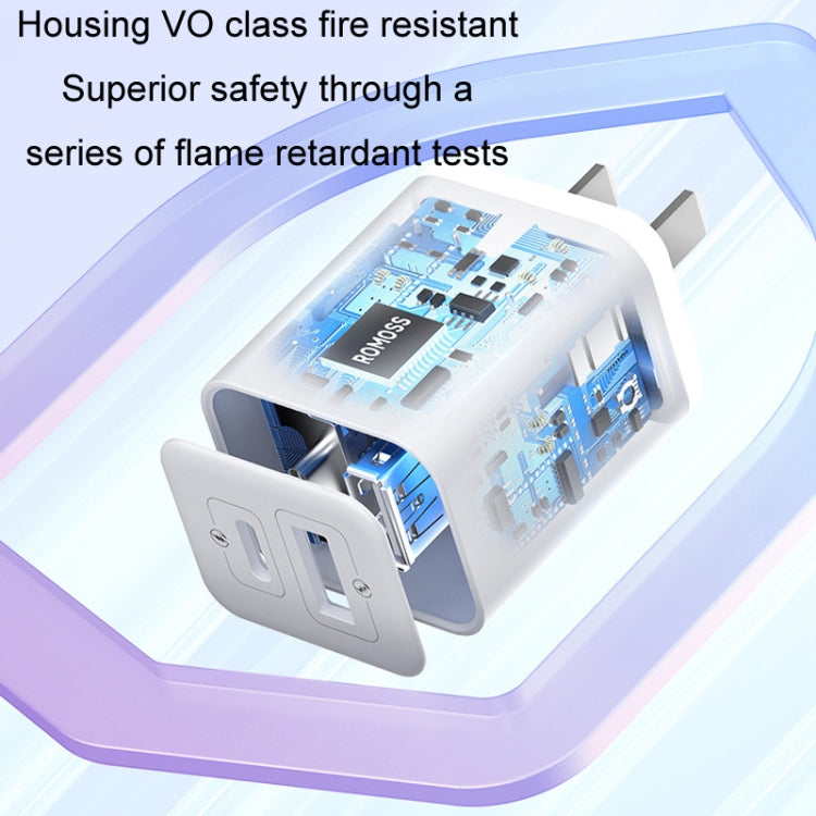 Bộ sạc nhanh ROMOSS PD20W cho Apple/Huawei và Xiaomi, phích cắm CN, cổng đơn