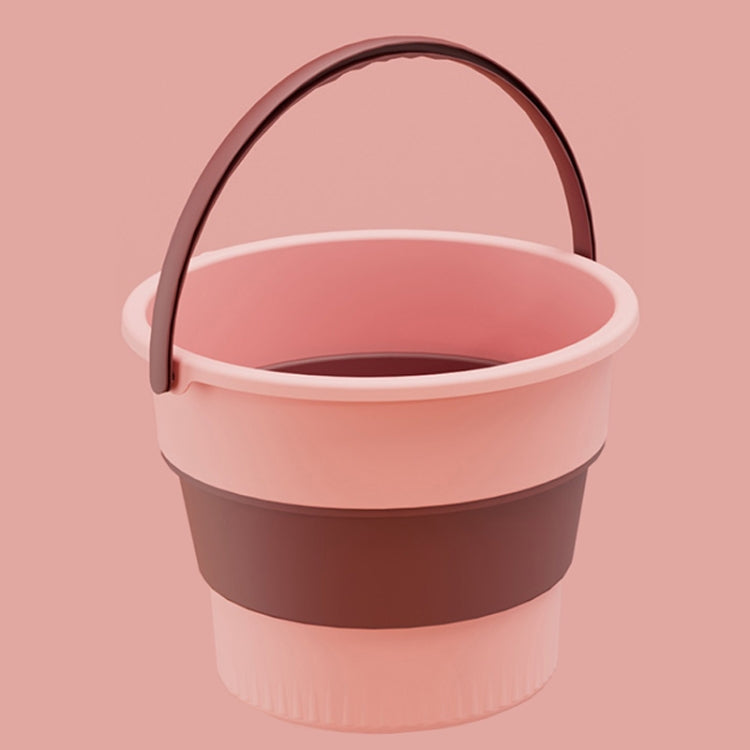 Small 4.6L Folding Thickened Portable Plastic Bucket Outdoor Fishing Barrel Car Travel Wash Barrel, Small 5L
