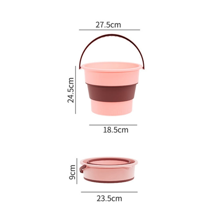 Xô nhựa gấp dày 10L cỡ trung, xô di động ngoài trời, thùng câu cá, thùng rửa xe du lịch, cỡ trung 10L