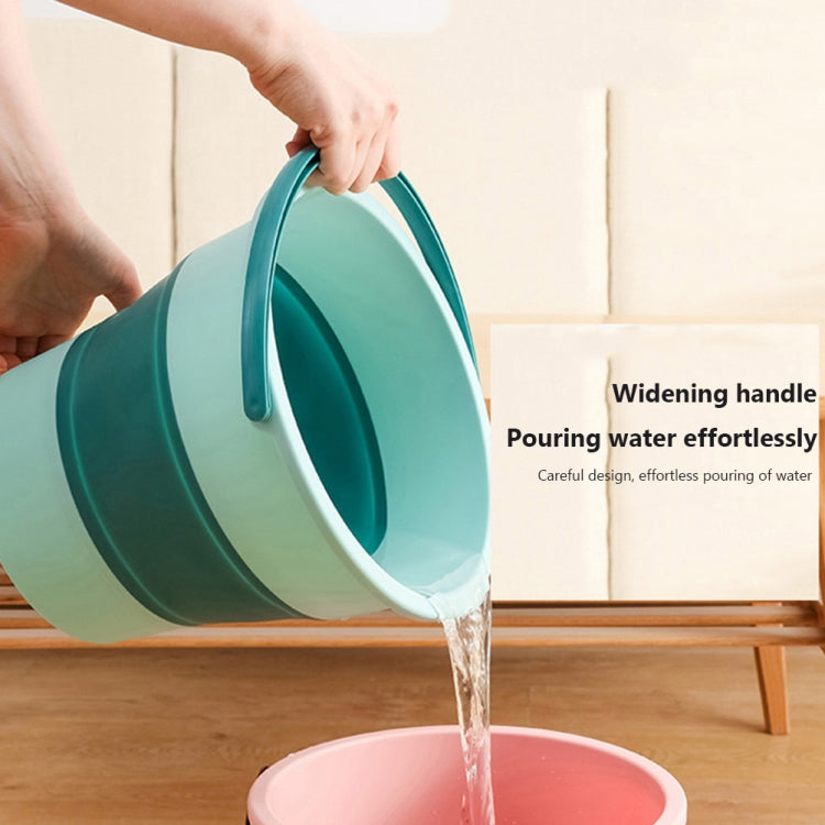 Xô nhựa gấp dày 10L cỡ trung, xô di động ngoài trời, thùng câu cá, thùng rửa xe du lịch, cỡ trung 10L