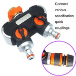 Garden Irrigation And Watering One Pass Two Faucet Water Divider, With Plastic Adapter, With Copper Adapter, With Thread European Connector, With Thread European Connector+Plastic Nipple Connector