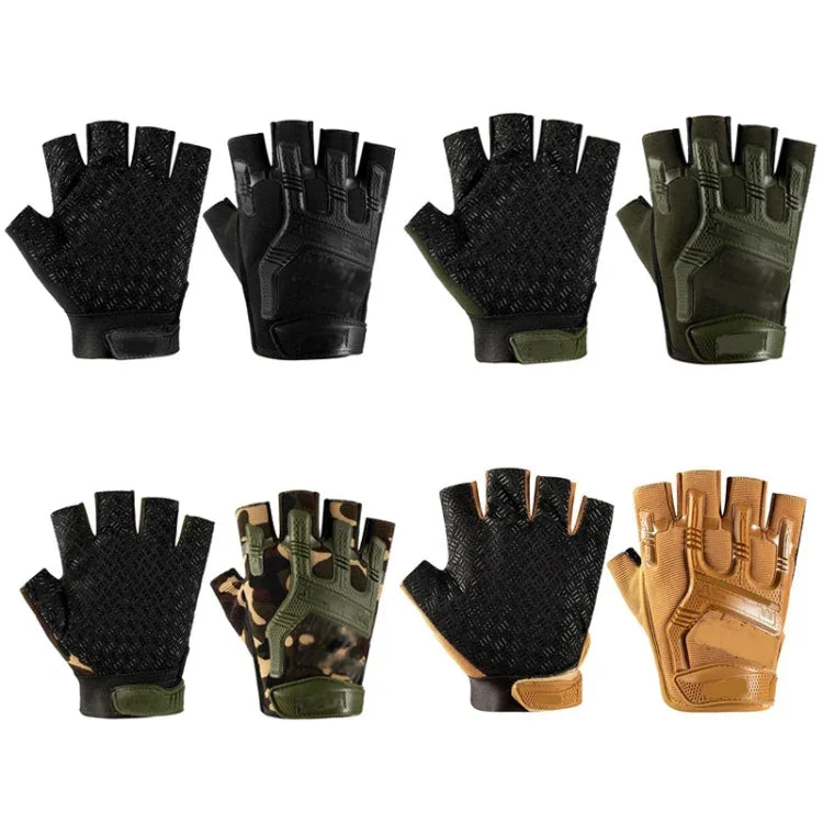 Găng tay nửa ngón thể thao ngoài trời chống trượt silicone bảo vệ, mã miễn phí