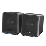 Loa âm thanh máy tính Havit A20 Plus có dây, âm thanh vòm stereo với đèn nền nhiều màu, đen, phiên bản Bluetooth