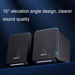 Loa âm thanh máy tính Havit A20 Plus có dây, âm thanh vòm stereo với đèn nền nhiều màu, đen, phiên bản Bluetooth