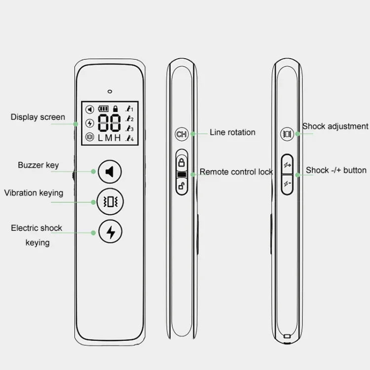 Máy huấn luyện chó điện sốc thông minh chống nước có thể sạc lại, điều khiển từ xa chống sủa