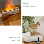 Máy khuếch tán tinh dầu ngọn lửa DQ711, máy tạo ẩm không khí USB yên tĩnh, DQ711 màu đen, DQ711 màu trắng
