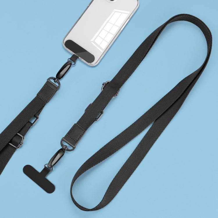 Dây đeo messenger điện thoại có thể điều chỉnh, dây đeo cổ rộng, màu xanh matcha, xanh ngọc, tím đậm, cam, bạc, đen cổ điển