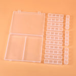 56 Slots Transparent Plastic Storage Box Jewelry Nail Art Rhinestone Bead Box, Transparent, Colored