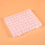 56 Slots Transparent Plastic Storage Box Jewelry Nail Art Rhinestone Bead Box, Transparent, Colored