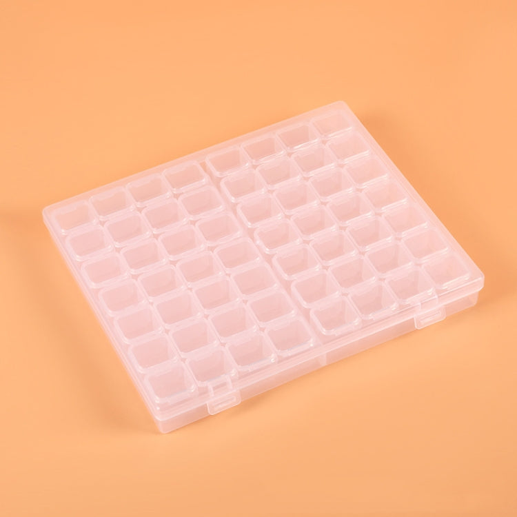 56 Slots Transparent Plastic Storage Box Jewelry Nail Art Rhinestone Bead Box, Transparent, Colored