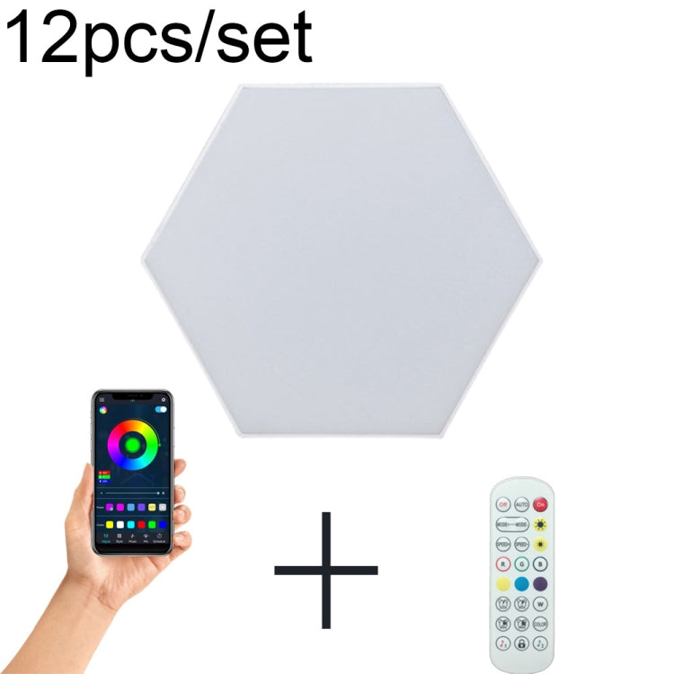Đèn lục giác RGB Symphony DIY đèn tường tạo không gian cạnh giường, Đèn tổ ong thông minh, Bộ 10 cái, Bộ 12 cái