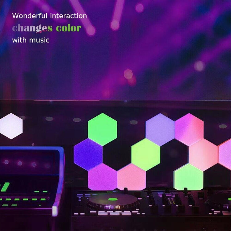 Đèn lục giác RGB Symphony DIY đèn tường tạo không gian cạnh giường, Đèn tổ ong thông minh, Bộ 10 cái, Bộ 12 cái