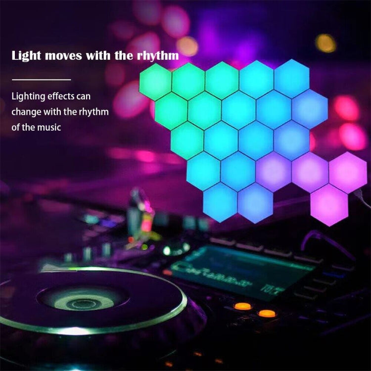 Đèn lục giác RGB Symphony DIY đèn tường tạo không gian cạnh giường, Đèn tổ ong thông minh, Bộ 10 cái, Bộ 12 cái