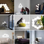 Đèn lục giác RGB Symphony DIY đèn tường tạo không gian cạnh giường, Đèn tổ ong thông minh, Bộ 10 cái, Bộ 12 cái
