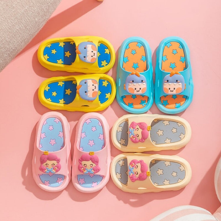 Dép trẻ em hoạt hình chống trượt đế mềm, size 26-27 dài trong 15.5cm, 28-29 dài trong 16.5cm, 30-31 dài trong 17.5cm, 32-33 dài trong 18.5cm, 34-35 dài trong 19.5cm