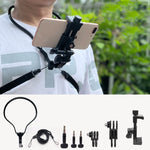 Dây đeo cổ máy ảnh TUYU, giá đỡ điện thoại gắn ngực cho quay video/POV, các phiên bản: tiêu chuẩn (đen), tiêu chuẩn (xanh), có kẹp điện thoại (đen), có kẹp điện thoại (xanh), quay dọc (đen), quay dọc (xanh), quay dọc + kẹp điện thoại (đen)