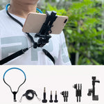 Dây đeo cổ máy ảnh TUYU, giá đỡ điện thoại gắn ngực cho quay video/POV, các phiên bản: tiêu chuẩn (đen), tiêu chuẩn (xanh), có kẹp điện thoại (đen), có kẹp điện thoại (xanh), quay dọc (đen), quay dọc (xanh), quay dọc + kẹp điện thoại (đen)