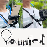 Dây đeo cổ máy ảnh TUYU, giá đỡ điện thoại gắn ngực cho quay video/POV, các phiên bản: tiêu chuẩn (đen), tiêu chuẩn (xanh), có kẹp điện thoại (đen), có kẹp điện thoại (xanh), quay dọc (đen), quay dọc (xanh), quay dọc + kẹp điện thoại (đen)