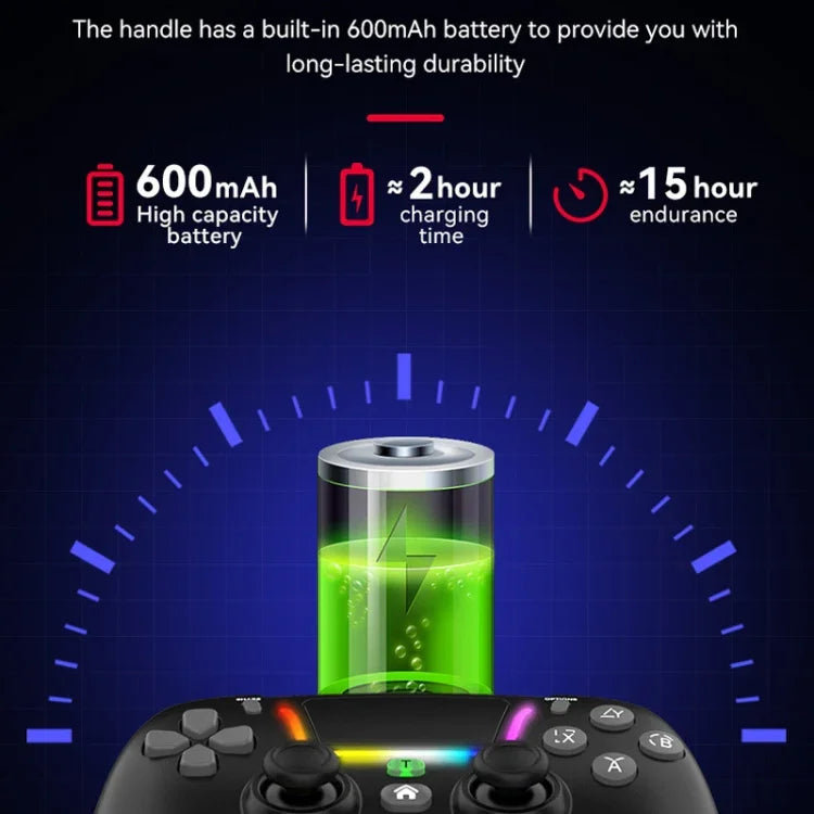 For PS4 Dazzle Color Light Wireless Bluetooth Grip