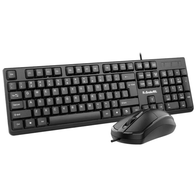 Bộ bàn phím và chuột có dây K-Snake K001 cho máy tính để bàn, có chuột, không có chuột