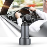 Mini Multifunctional Dual USB Digital Display Car Charger, Black, Grey, Red