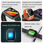 Đồng hồ Thông minh Gọi Bluetooth Đa chức năng Theo dõi Sức khỏe IP68 Màn hình 1.96 Inch A70, Màu Đen, Cam