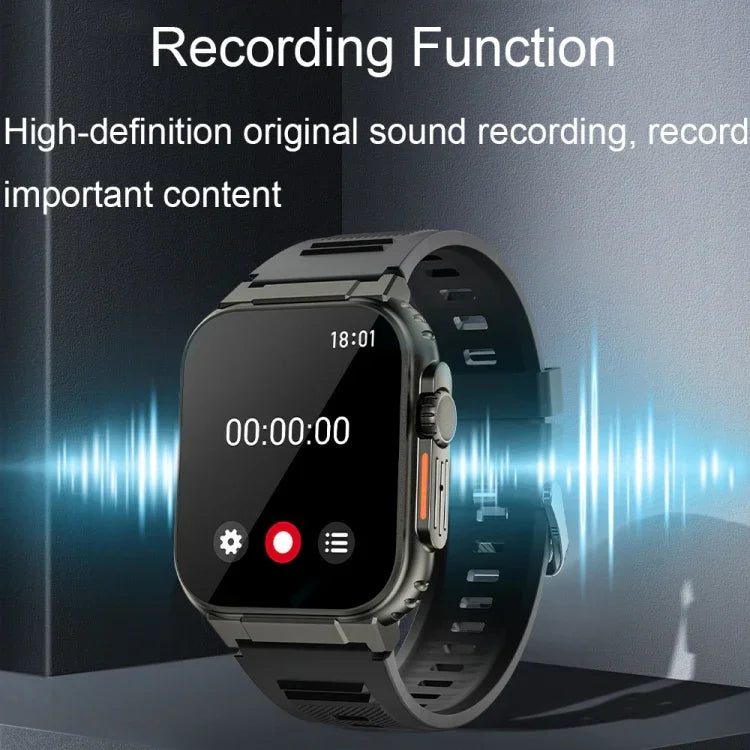 Đồng hồ Thông minh Gọi Bluetooth Đa chức năng Theo dõi Sức khỏe IP68 Màn hình 1.96 Inch A70, Màu Đen, Cam