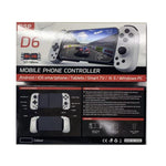 Tay cầm chơi game Bluetooth D6 thu gọn cảm biến sáu trục Hall kép cho Android/iPhone/Switch, D6 Đen, D6 Trắng Đen, D6 Trắng Đỏ